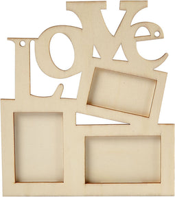 Houten Love-fotolijst 20 X 16 Cm Blank Per Stuk
