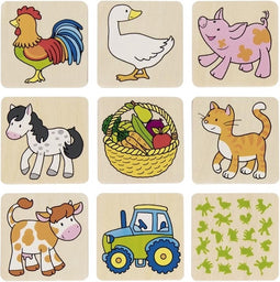 Houten Memospel Boerderijdieren