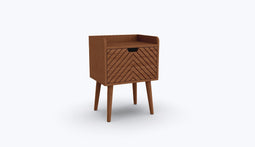 Houten nachtkastje Alba x2 / Donker hout