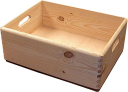 Houten opbergbox den naturel 40x30x14H cm