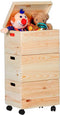 Houten opbergcombinatie Maxine met wieltjes