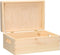 Houten opbergkist met klepdeksel L 29,5 CM x B 19,5 CM x H 12,9 CM