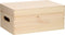 Houten opbergkist met klepdeksel L 29,5 CM x B 19,5 CM x H 12,9 CM