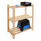 Houten opbergrek enkel 15kg 3 legplanken - breed