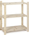 Houten opbergrek enkel 15kg 3 legplanken - breed