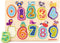 Houten Puzzel Dieren en Cijfers, 10st.