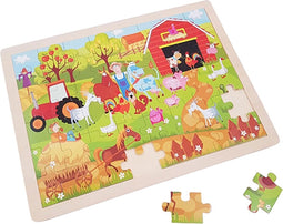 Houten puzzel frame boerderij 48 stukken