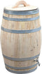 Houten Regenton - 100 Liter Kastanje + Chromen kraan / Handvat