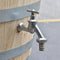 Houten Regenton - 150 Liter Kastanje + Chromen kraan + Handvat