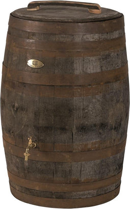 Houten Regenton Whisky los deksel, 190L, gat vulautomaat, handvat, messing logo en kraan / Best verkochte Regenton 2022/2023 !!