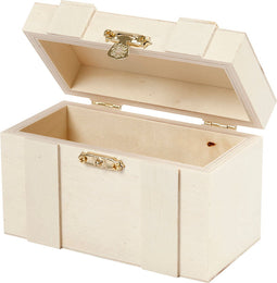 Houten Schatkist, 12,5x7,5x6cm
