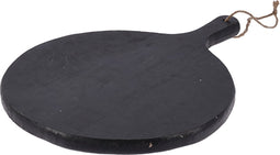 Houten Serveerplank Rond Zwart - diameter30 cm