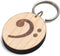Houten Sleutelhanger – Bassleutel – Esdoorn & Walnoot
