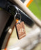Houten Sleutelhanger - Fiets - Walnoot & Esdoorn