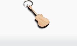 Houten Sleutelhanger – Gitaar – Esdoorn