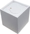 Houten spaarpot vierkant - Wit - L 8,7 CM x B 8,5 CM x H 8,6 CM