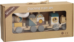 Houten Stapelen Trek Trein