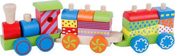 Houten Stapeltrein met 2 Wagons