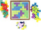Houten Tangram Puzzel Regenboog Set, 64dlg.