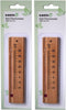 Houten Thermometer voor binnen of buiten set van 2 stuks