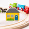 Houten Treinbaan Startersset - BIGJIGS - 20-Delig - Met Rails, Trein en Figuren