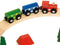Houten Treinbaan Startersset - BIGJIGS - 20-Delig - Met Rails, Trein en Figuren
