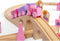 Houten Treinset Roze 40-delig