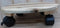 Houten trolly rond plastic wieltjes