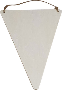 Houten vlag driehoek triplex 19,5cm x 15cm x 0,5 cm