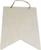 Houten Vlag Rechthoek met Hanger, 25,3x20,3cm