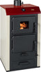 Houtkachel - 57x51x96cm - 21kW - rood beige zwart