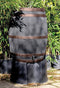 Houtlook Kunststof regenton 235 liter met houteffect - Inclusief deksel & tapkraan.