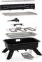 Houtskool BBQ en Elektrische Barbecue - Princess 112252 Hybride Barbecue – Tafelmodel - 2000W - 44x 29cm - Gebruik elektrisch of met kolen - Geschikt voor gebruik op balkon - bbq accesoires