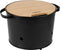 Houtskool BBQ - Princess 112240 Hybride Bucket Barbecue - Elektrische BBQ - Met en zonder houtskool te gebruiken - Park Barbecue - 1400W - Diameter 32cm - met serveerplank - bbq accesoires