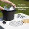 Houtskool BBQ - Princess 112240 Hybride Bucket Barbecue - Elektrische BBQ - Met en zonder houtskool te gebruiken - Park Barbecue - 1400W - Diameter 32cm - met serveerplank - bbq accesoires