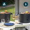 Houtskool BBQ - Princess 112240 Hybride Bucket Barbecue - Elektrische BBQ - Met en zonder houtskool te gebruiken - Park Barbecue - 1400W - Diameter 32cm - met serveerplank - bbq accesoires