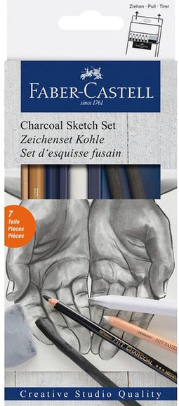 Houtskool faber-castell 7-delig | Set a 7 stuk | 6 stuks