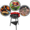 Houtskoolbarbecue Ø33 cm - Verstelbare Grill BBQ - Halfopen | Zwart/Rood