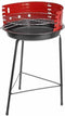 Houtskoolbarbecue Ø33 cm - Verstelbare Grill BBQ - Halfopen | Zwart/Rood