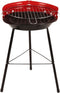 Houtskoolbarbecue Ø33 cm - Verstelbare Grill BBQ - Halfopen | Zwart/Rood