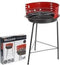 Houtskoolbarbecue Ø33 cm - Verstelbare Grill BBQ - Halfopen | Zwart/Rood
