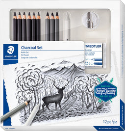 Houtskoolpotloodset Staedtler Design Journey 12-delig | 4 stuks