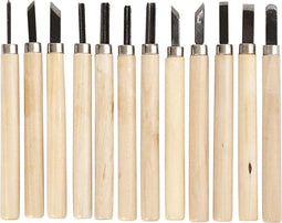 Houtsnijset, 12 stuks
