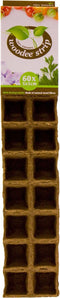 Houtvezel kweekpotjes/stekpotjes 1x tray met 60 vakjes 5 x 5 cm - Kweekbak accessoires