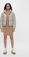 Object Jas Objzhanna L/s Short Jacket - Gewatteerd - Hoge kraag - Zilvergrijs (L)