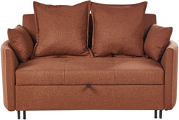 HOVIN - Slaapbank 2-zits - Goudbruin - Polyester