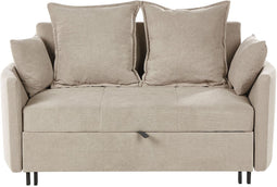 HOVIN - Slaapbank 2-zits - Taupe - Polyester