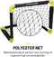 Dunlop Voetbaldoel 50 x 44 x 44 cm - Voetbaldoeltjes Set van 2 - Voetbalgoal Opvouwbaar - Voetbal Goal Makkelijk Opbergen - Voetbal Training Goals voor Kinderen - Kunststof - Zwart/ Geel