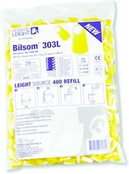 Howard Leight Bilsom 303L oordoppen navulling á 200 paar geel-wit