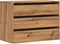 vidaXL - Ladekast - 80x41x58 - cm - bewerkt - hout - artisanaal - eikenkleurig